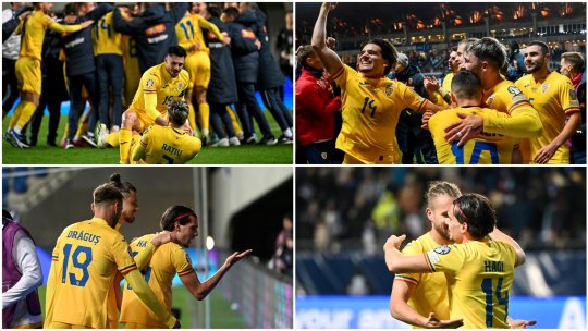 FOTO | 10 imagini istorice de la calificarea României la Euro 2024. Naționala revine după opt ani în fotbalul mare