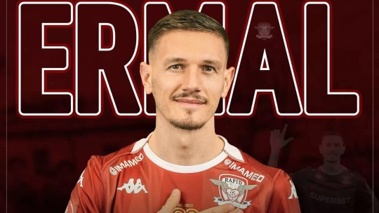 OFICIAL | Ermal Krasniqi e noul jucător al Rapidului! Prima reacție după ce a semnat: ”Fanii sunt incredibili! Îmi doresc să ne luptăm pentru campionat”