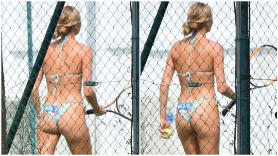 FOTO | O vedetă din tenis a fost fotografiată în timp ce se antrena... în costum de baie