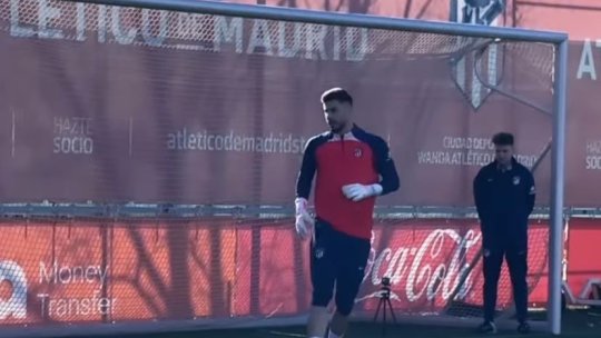 Horațiu Moldovan, primul antrenament la Atletico Madrid