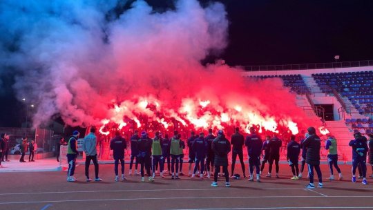 Imagini spectaculoase de la antrenamentul lui FCU Craiova. Cum au fost încurajați jucătorii înaintea derby-ului cu Dinamo