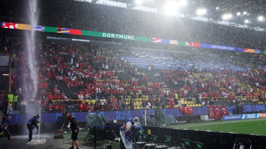 Turcia - Georgia se joacă în condiții nefavorabile! O adevărată furtună s-a pornit asupra orașului Dortmund