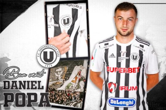 Atacantul Daniel Popa, primul transfer din această vară pentru U Cluj