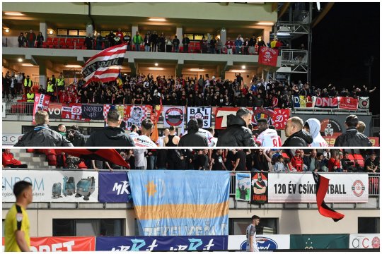 Reacție dură după ce fanii lui Csikszereda au afișat steagul Ținutului Secuiesc la partida cu Dinamo: "Tot ce vedeți în jur e pământ românesc"