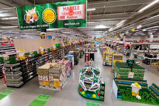 Meciul celor mai bune beri are loc la Marele Târg de Bere și Fotbal Auchan 2024: Startul partidei la cumpărături începe cu peste 300 de sortimente pentru toate gusturile (P)