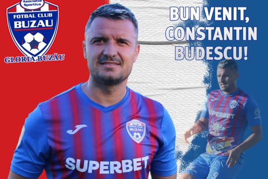Cum arată Constantin Budescu la debutul pentru Gloria Buzău. Fotbalistul, titular în partida cu Petrolul Ploiești