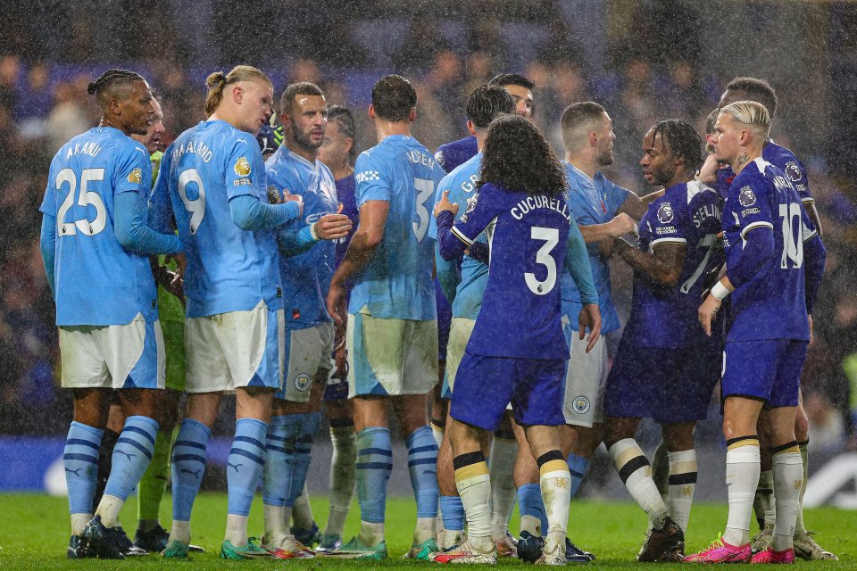 Imagine din meciul Chelsea - Manchester City