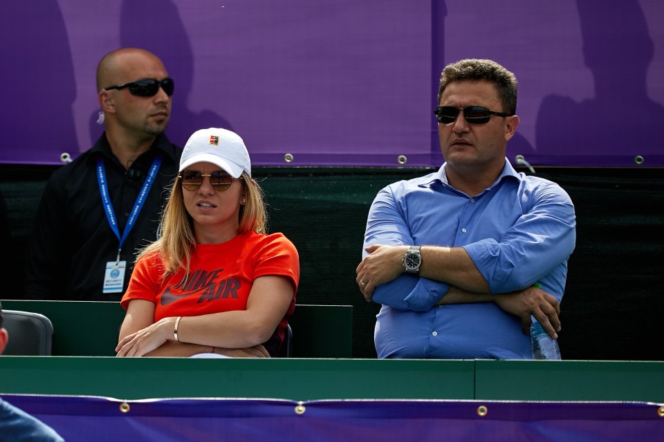 Simona Halep și George Cosac (președintele Federației Române de Tenis)