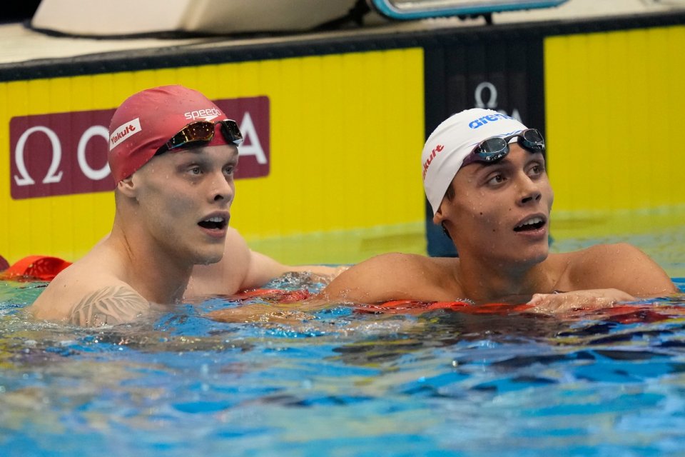 David Popovici și Matthew Richards la CM de natație