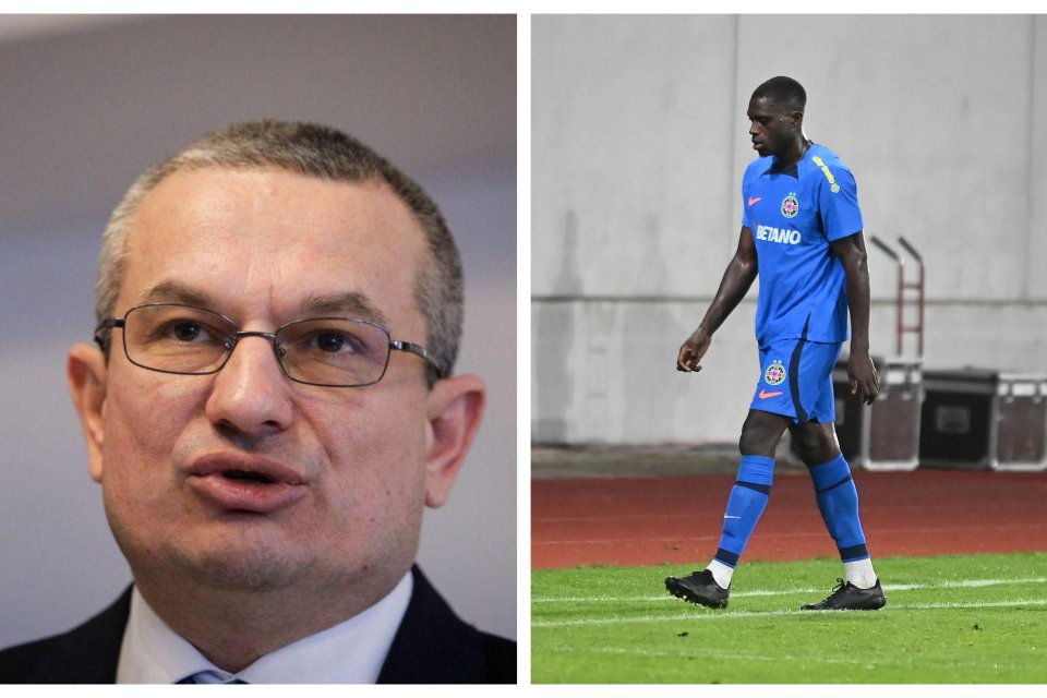 Csaba Asztalos, președintele CNCD, și Joyskim Dawa, fotbalistul FCSB-ului care a gafat la partida cu Hermannstadt și a fost abuzat rasial