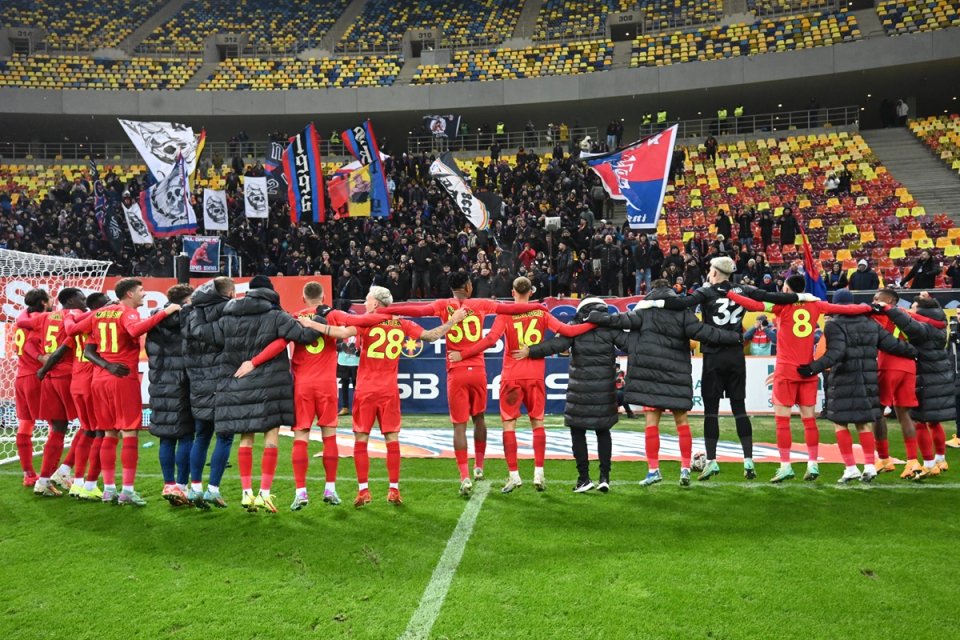 FCSB are un avans de 11 puncte față de urmăritoarele CFR Cluj și Rapid