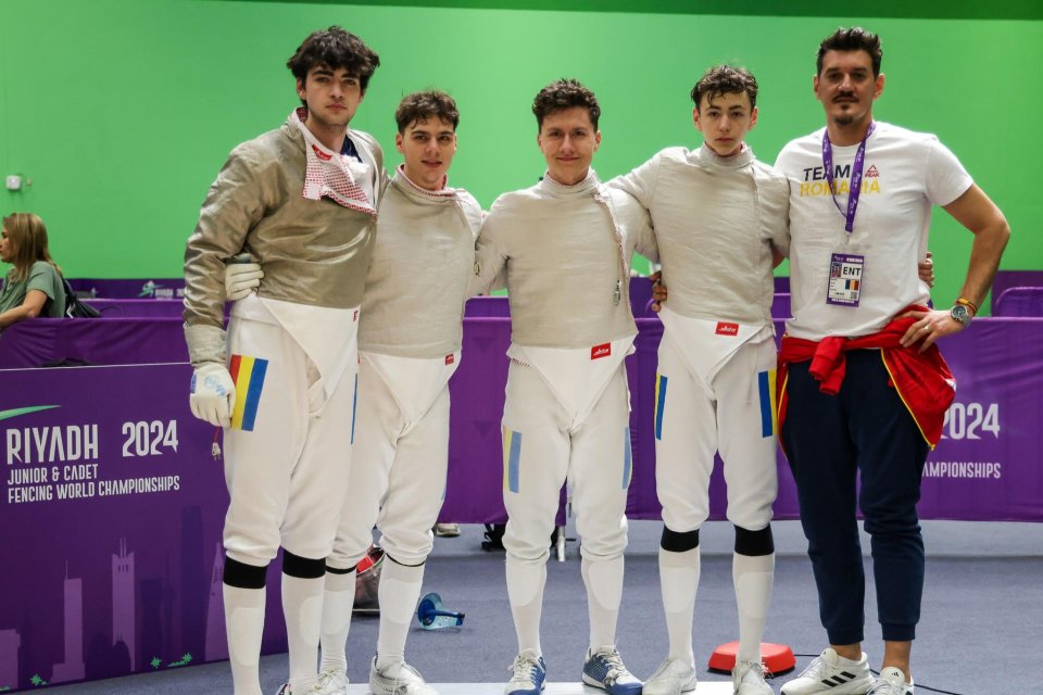 Echipa masculină de sabie a României a fost medalită cu argint la Mondialele de juniori