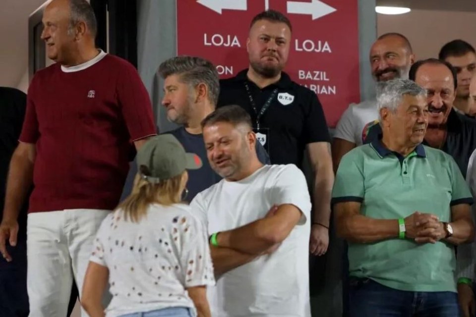 Mircea Lucescu, alături de Dan Șucu în lojă la Rapid