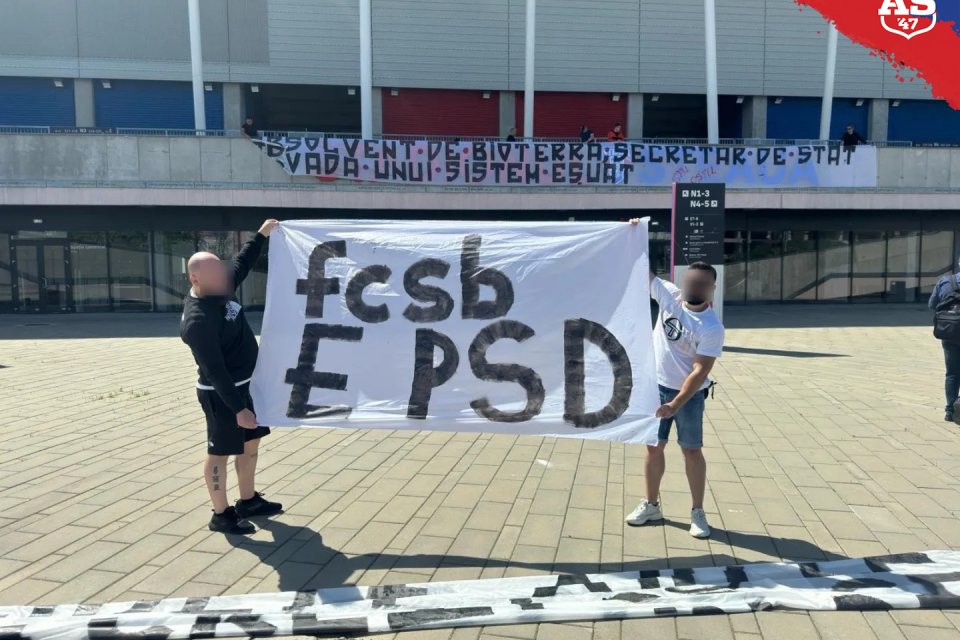 Suporterii Stelei au protestat în ziua în care FCSB va fi încoronată.