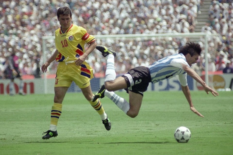Gică Hagi, în România - Argentina, la Cupa Mondială din 1994