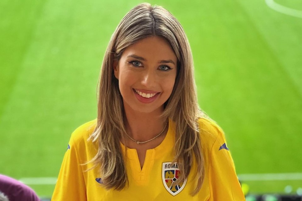 Maria Iordănescu a fost pe stadion împreună cu familia pentru a susține România