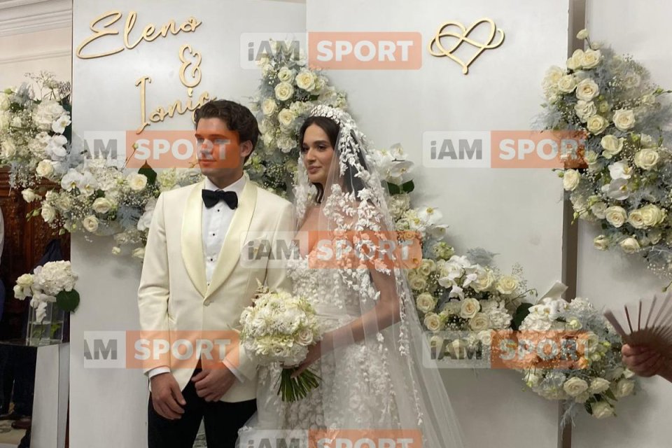 Ianis și Elena Hagi în ziua nunții