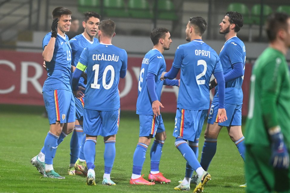 Jucătorii naționalei României la partida cu Republica Moldova