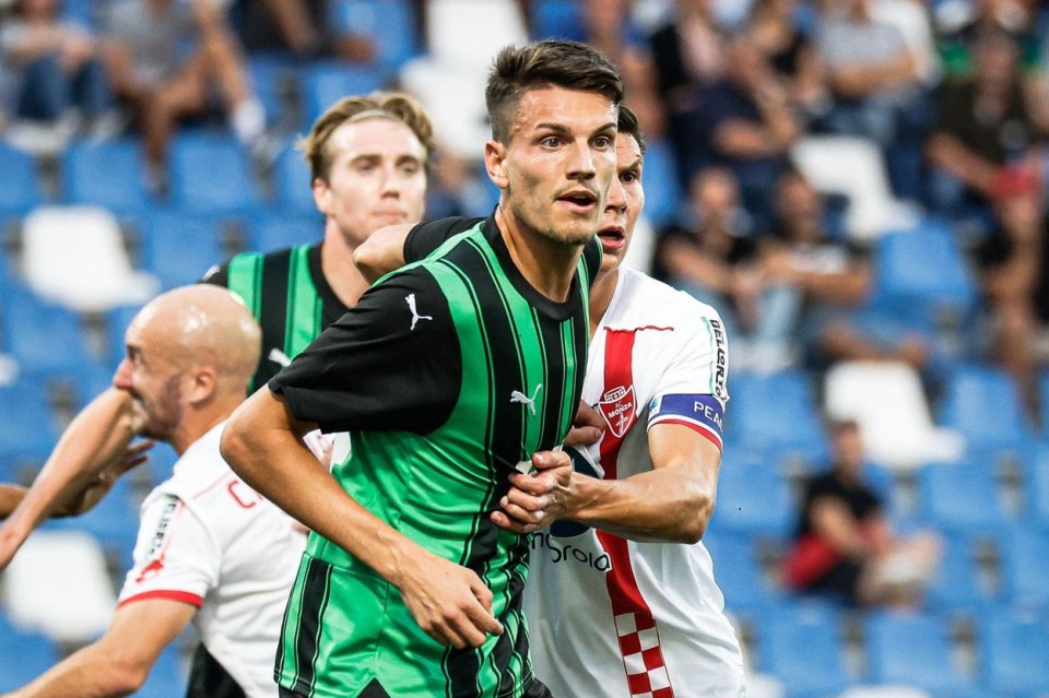 Daniel Boloca în partida Sassuolo vs Monza 0-1, Serie A, Reggio Emilia, Italia, 2 octombrie 2023