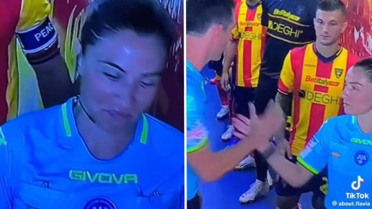 A lăsat-o cu mâna întinsă! "E vorba de bun simț!" Luca Sacchi și-a ignorat asistenta înainte de Lecce - Sassuolo și riscă să fie suspendat | VIDEO