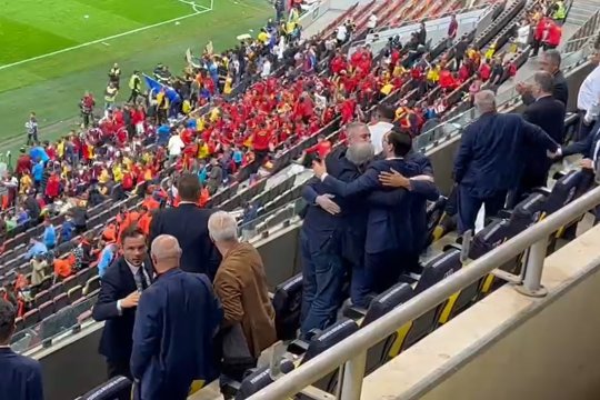VIDEO EXCLUSIV | Cum au sărbătorit Răzvan Burleanu și Mihai Stoichiță victoria cu Andorra