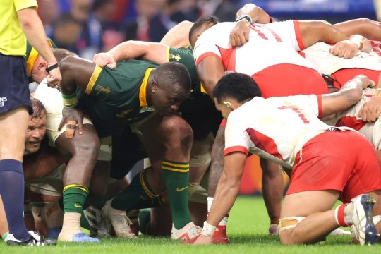 Africa de Sud este aproape de calificarea în sferturile Cupei Mondiale la Rugby după ce a învins Tonga
