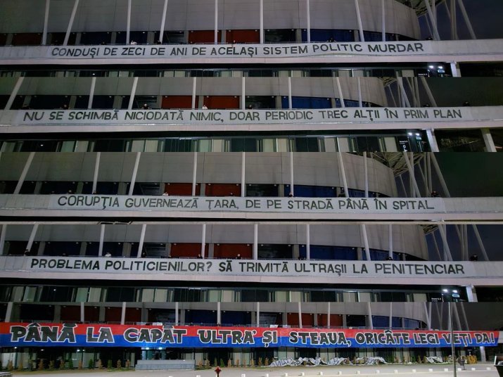 Bannerele interzise la partida Steaua București - Universitatea Cluj, din prima etapă a grupelor Cupei României