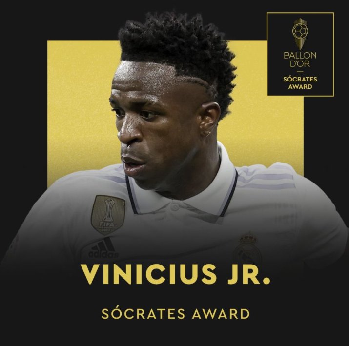Vinicius Junior, câștigător al premiului Socrates pentru fapte umanitare