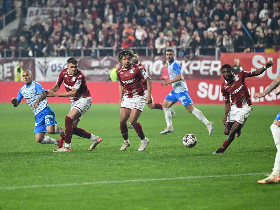 Alexandru Mitriță, Alexandru Stan, Jayson Papeau și Funsho  Bamgboye, Rapid - Universitatea Craiova 2-0, Superliga Superbet, Superbet Arena-Giulești din București, 29 octombrie 2023