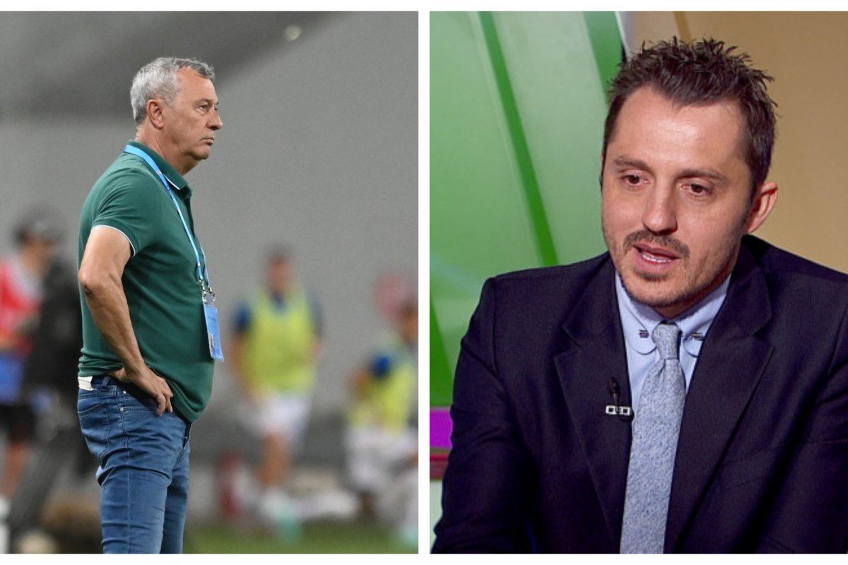Mircea Rednic, antrenorul UTA-ei, și Bogdan Apostu, impresar cunoscut din fotbalul românesc