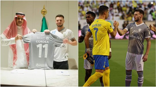 Andrei Cordea a revenit din Arabia Saudită și și-a dezvăluit primele impresii după transferul la Al Tai și duelul cu Cristiano Ronaldo: ”Un jucător special”