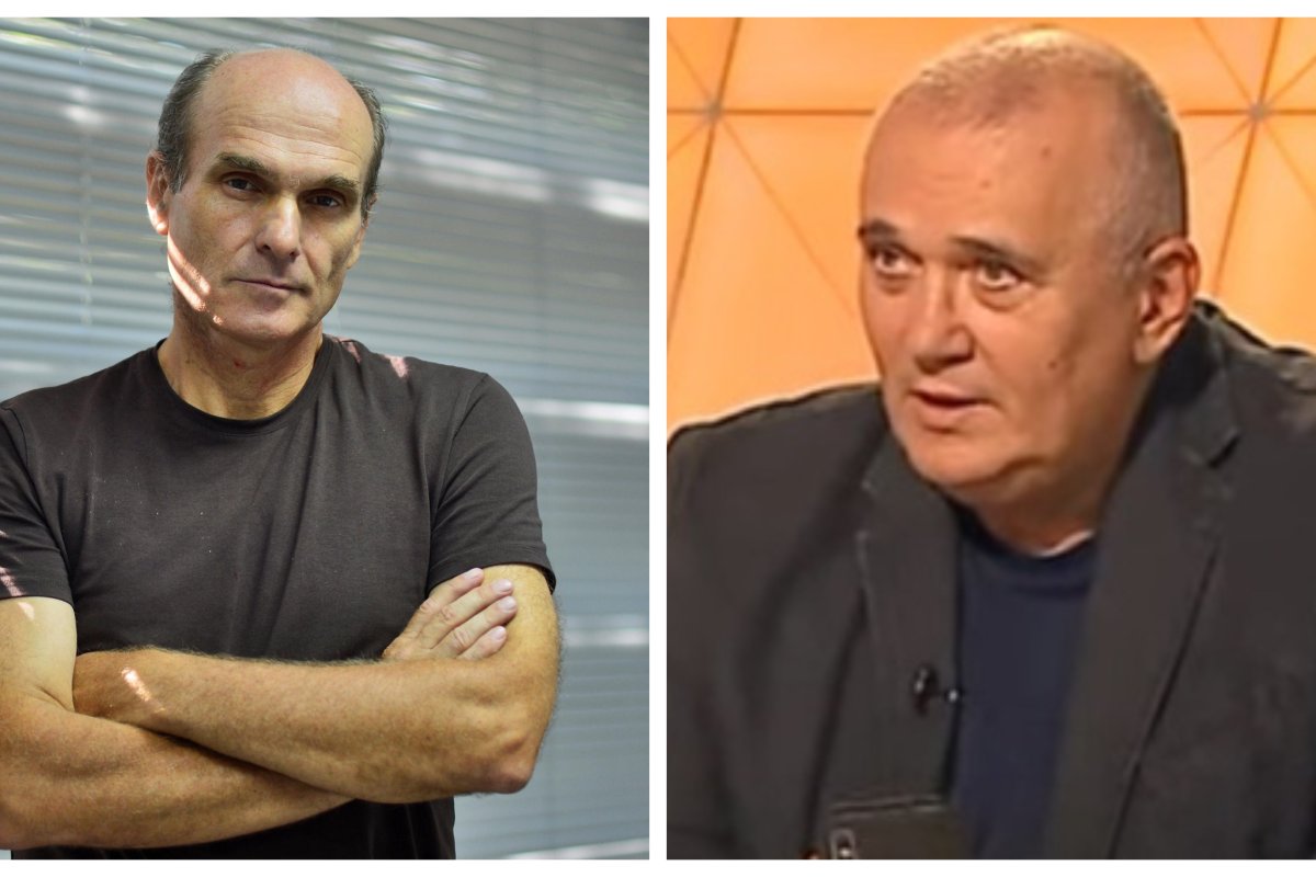 Cristian Tudor Popescu, cunoscutul gazetar, și Emil Grădinescu, cunoscutul comentator