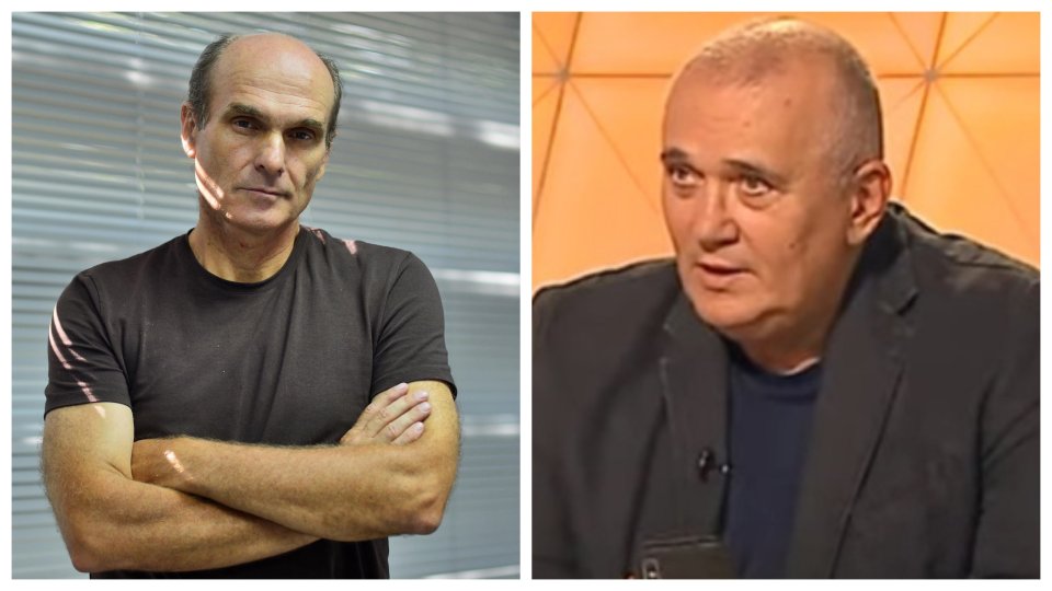 Cristian Tudor Popescu, cunoscutul gazetar, și Emil Grădinescu, cunoscutul comentator