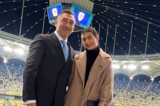 Cine este tânara misterioasă cu care a apărut Ilie Dumitrescu la România - Elveția