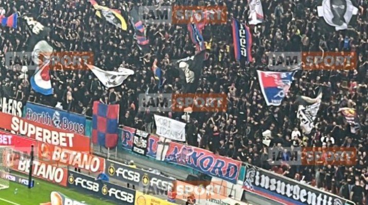 Mesaj rasist afișat în galeria FCSB-ului în timpul derby-ului cu Rapid