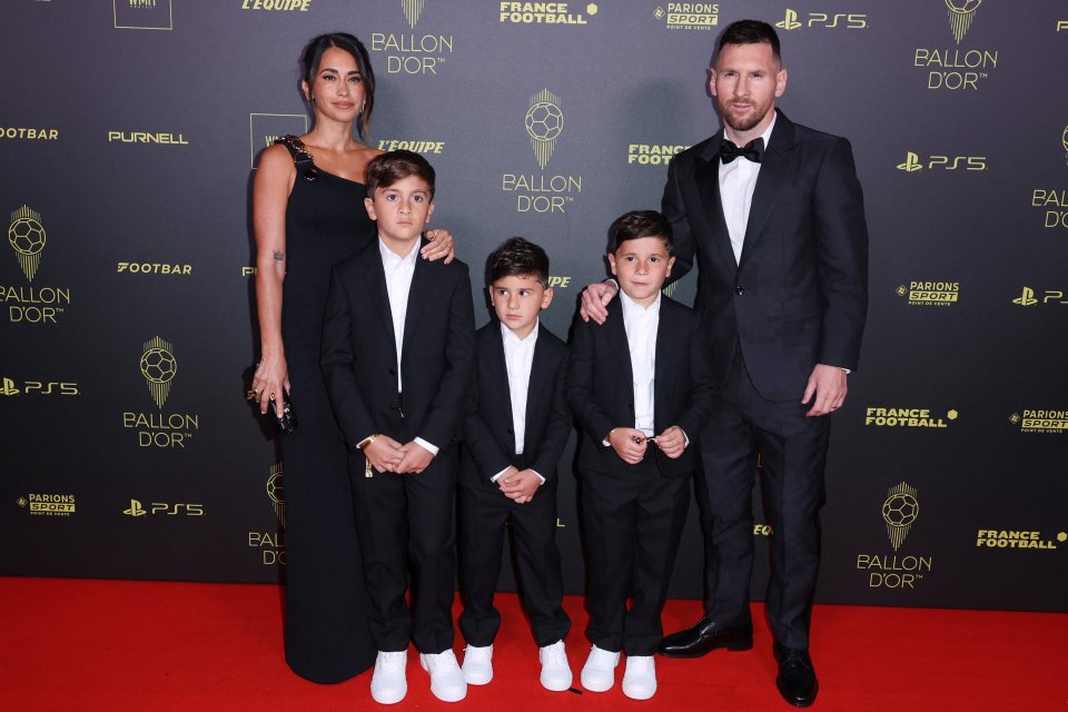 Messi și familia sa, la gala decernării Balonului de Aur