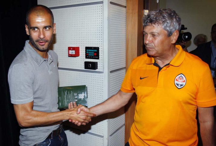 Mircea Lucescu alături de Pep Guardiola, unul dintre cei doi tehniceni care au cucerit mai multe trofee