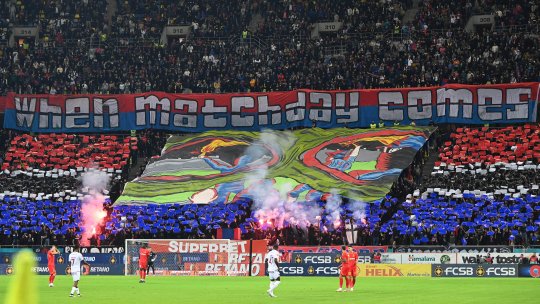FOTO | Derapaj ingrozitor al galeriei FCSB la meciul cu Rapid! Ce au putut afișa suporterii gazdelor
