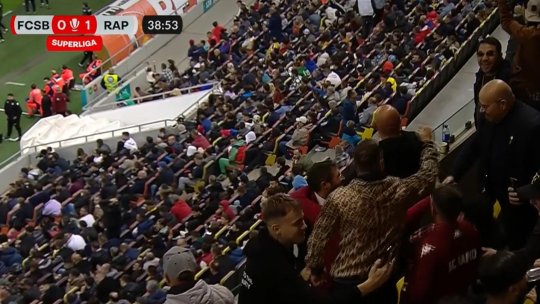 VIDEO | Dan Bursuc și Piedone, surprinși în tribunele Arenei Naționale. Cei doi au venit să vadă FCSB - Rapid
