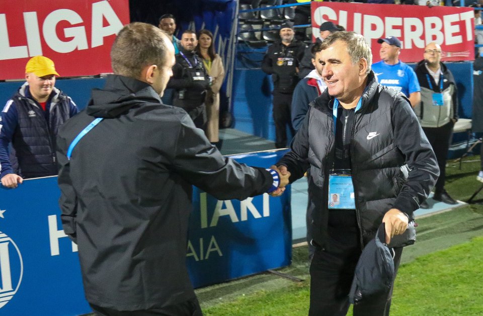 Andrei Patache și Gică Hagi, la meciul dintre Farul și FC Botoșani