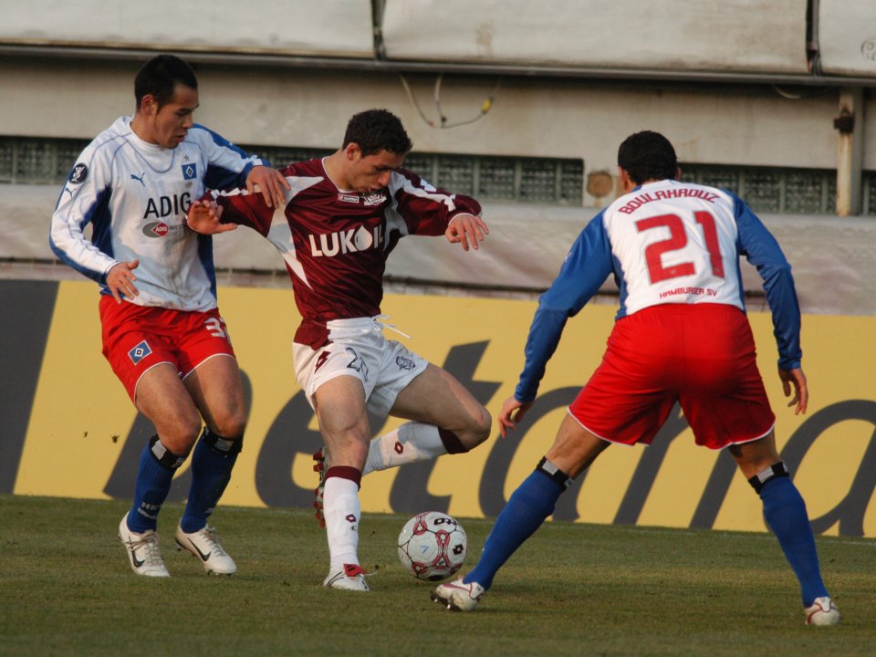 Lucian Burdujan pe vremea când juca la Rapid