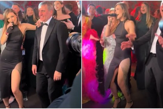 Cine este tânăra care i-a provocat pe Gică Hagi și pe Gică Popescu să cânte la cununia lui Ianis. Imagini spectaculoase