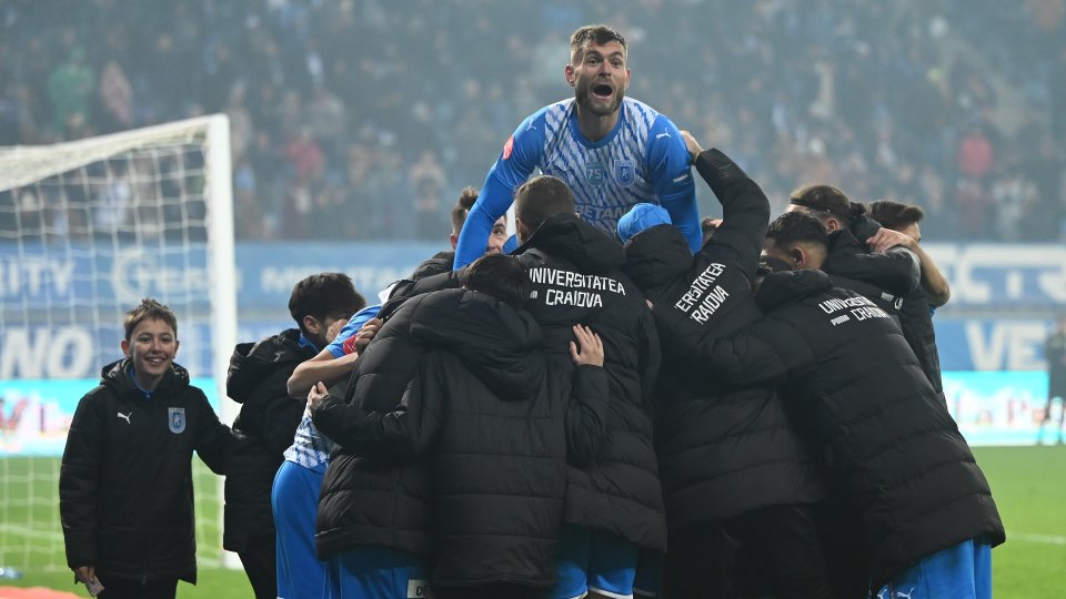 Craiovenii, bucuroși după golul care a răpus rivala CFR