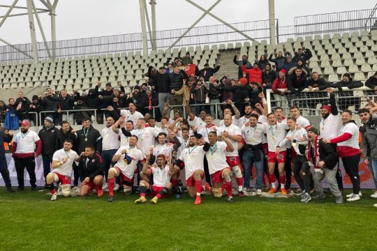 Imaginile memorabile ale bucuriei dinamoviste! Cum au sărbătorit rugbyștii roș-albi succesul fantastic | VIDEO
