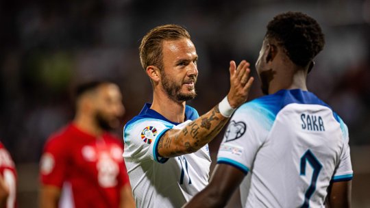 Anglia rămâne neînvinsă în grupa C după 7-0 cu Macedonia de Nord. Bukayo Saka, vedeta lui Arsenal, a reușit să marcheze primul hattrick al carierei