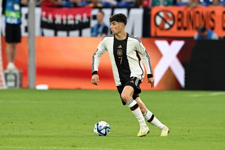 Kai Havertz, pe teren la un meci al naționalei Germaniei