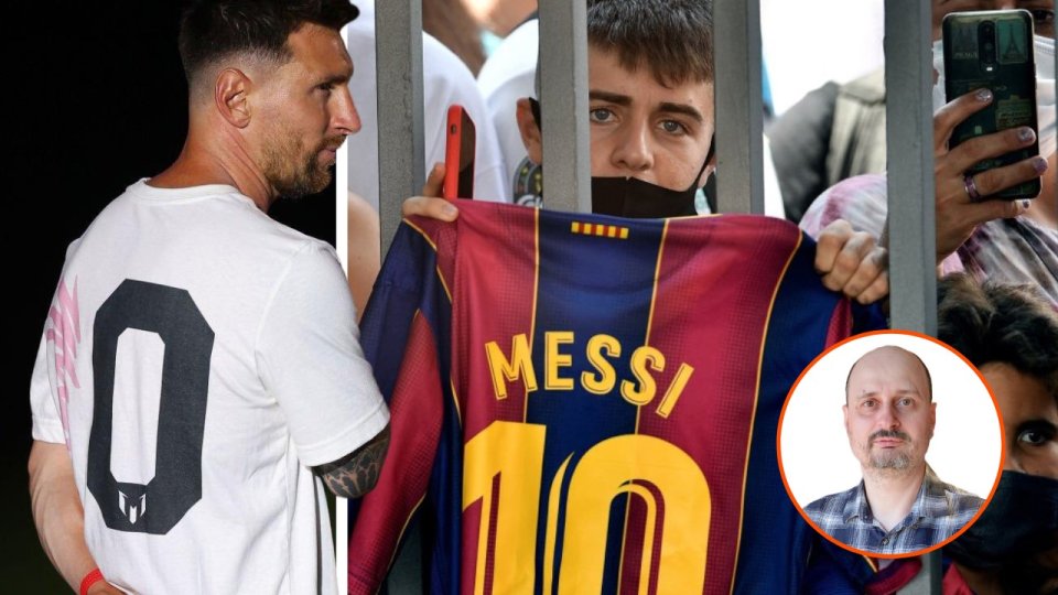 Un fan este dezamăgit de plecarea lui Leo Messi de la Barcelona, în 2021