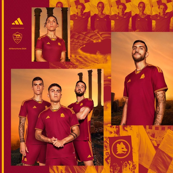 Dybala, Mancini, Pellegrini și Cristante pozează pentru campania de prezentare a noilor tricouri ale Romei