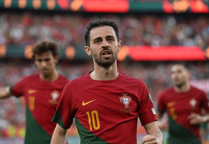 Bernardo Silva, într-un meci în care reprezenta naționala Portugaliei