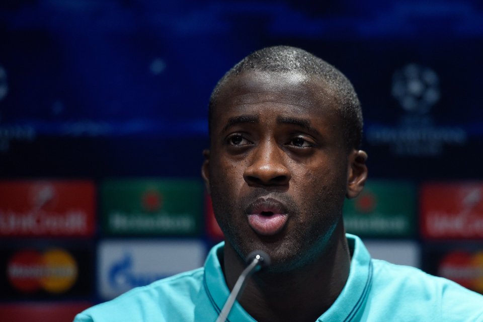 Yaya Toure, în timpul unei conferințe de presă